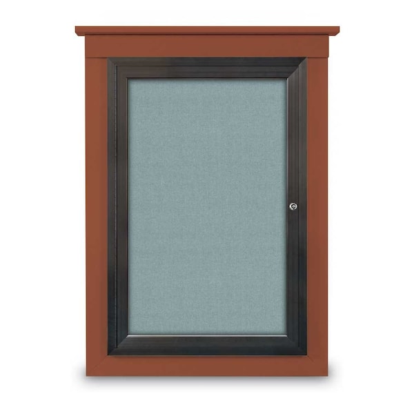 Single Door Enclosed Cathedral Letterboa, UV1302CD-SATIN-BLACK